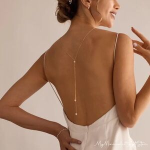 NWT Minimalist Art Natural Freshwater Pearl Backdrop Bridal Necklace - Silver